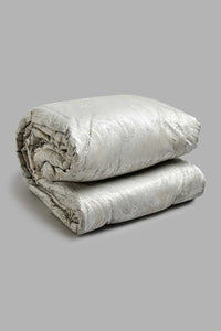 Redtag-Beige-Metalic-Jacquard-7-Piece-Comforter-Set-(King-Size)-Comforters-Home-Bedroom-