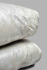 Beige And Grey Metallic Jacquard 7-Piece Comforter Set (King Size)