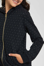 تنزيل الصورة على معرض الصور، Redtag-Quilted-Bomber-Jacket-With-Hood-Jackets-Senior-Girls-9 to 14 Years

