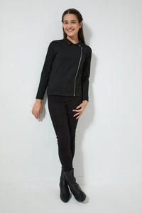 Redtag-Knitted-Biker-Jacket-Jackets-Senior-Girls-9 to 14 Years