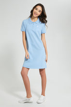 تنزيل الصورة على معرض الصور، Redtag-Blue-Polo-Skater-Dress-Dresses-Senior-Girls-9 to 14 Years
