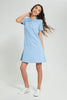 Redtag-Blue-Polo-Skater-Dress-Dresses-Senior-Girls-9 to 14 Years
