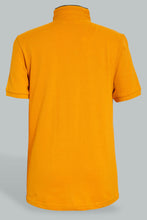 Load image into Gallery viewer, Redtag-Mustard-Mandarin-Collar-Polo-Polo-Shirts-Senior-Boys-9 to 14 Years
