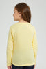 Redtag-Yellow-Slogan-T-Shirt-Colour:Yellow,-Filter:Girls-(2-to-8-Yrs),-Girls-T-Shirts,-New-In,-New-In-GIR,-Non-Sale,-S22A,-Section:Kidswear,-TBL-Girls-2 to 8 Years