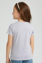 Load image into Gallery viewer, Redtag-Purple-Slogan-T-Shirt-Colour:Purple,-Filter:Girls-(2-to-8-Yrs),-Girls-T-Shirts,-New-In,-New-In-GIR,-Non-Sale,-S22A,-Section:Kidswear,-TBL-Girls-2 to 8 Years
