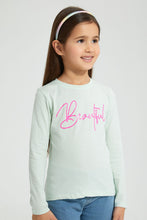 Load image into Gallery viewer, Redtag-Burgundy-Slogan-T-Shirt-Graphic-Prints-Girls-2 to 8 Years
