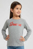 Redtag-Grey-Slogan-Print-Tee-Blouses-Girls-2 to 8 Years