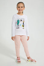 Load image into Gallery viewer, Redtag-White-Girl-Print-T-Shirt-Colour:White,-Filter:Girls-(2-to-8-Yrs),-Girls-T-Shirts,-New-In,-New-In-GIR,-Non-Sale,-S22A,-Section:Kidswear,-TBL-Girls-2 to 8 Years
