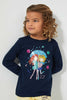 Redtag-Navy-Girl-Print-Tee-Blouses-Girls-2 to 8 Years