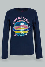 Load image into Gallery viewer, Navy Planet Sequin T-Shirt
