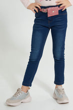 تنزيل الصورة على معرض الصور، Redtag-Blue-Jean-With-Pouch-&amp;-Belt-Colour:Darkwash,-Filter:Girls-(2-to-8-Yrs),-Girls-Jeans,-New-In,-New-In-GIR,-Non-Sale,-S22A,-Section:Kidswear,-TBL-Girls-2 to 8 Years
