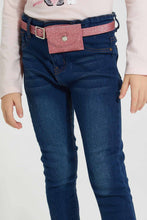 تنزيل الصورة على معرض الصور، Redtag-Blue-Jean-With-Pouch-&amp;-Belt-Colour:Darkwash,-Filter:Girls-(2-to-8-Yrs),-Girls-Jeans,-New-In,-New-In-GIR,-Non-Sale,-S22A,-Section:Kidswear,-TBL-Girls-2 to 8 Years
