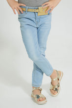 تنزيل الصورة على معرض الصور، Redtag-Blue-Jean-With-Pouch-&amp;-Belt-Colour:Light-Wash,-Filter:Girls-(2-to-8-Yrs),-Girls-Jeans,-New-In,-New-In-GIR,-Non-Sale,-S22A,-Section:Kidswear,-TBL-Girls-2 to 8 Years
