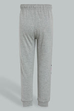 Load image into Gallery viewer, Redtag-Grey-Slogan-Print-Track-Joggers-Girls-2 to 8 Years
