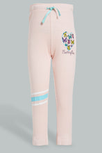 Load image into Gallery viewer, Redtag-Pink-Slogan-Print-New-Knit-Fabric-Track-Joggers-Girls-2 to 8 Years
