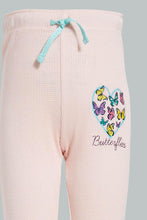 Load image into Gallery viewer, Redtag-Pink-Slogan-Print-New-Knit-Fabric-Track-Joggers-Girls-2 to 8 Years
