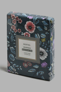 Redtag-Blue-Floral-Print-Reversible-2-Piece-Duvet-Cover-Set-(Single-Size)-Duvet-Covers-Home-Bedroom-