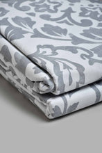 Load image into Gallery viewer, Redtag-Grey-Floral-Print-Reversible-2-Piece-Duvet-Cover-Set-(Single-Size)-Duvet-Covers-Home-Bedroom-
