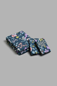 Redtag-Blue-Floral-Print-Print-Reversible-3-Piece-Duvet-Cover-Set-(Double-Size)-Duvet-Covers-Home-Bedroom-