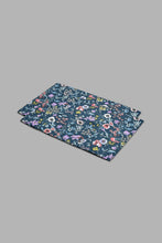 Load image into Gallery viewer, Redtag-Blue-Floral-Print-Print-Reversible-3-Piece-Duvet-Cover-Set-(Double-Size)-Duvet-Covers-Home-Bedroom-
