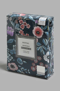 Redtag-Blue-Floral-Print-Print-Reversible-3-Piece-Duvet-Cover-Set-(Double-Size)-Duvet-Covers-Home-Bedroom-
