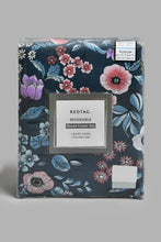 Load image into Gallery viewer, Redtag-Blue-Floral-Print-Print-Reversible-3-Piece-Duvet-Cover-Set-(Double-Size)-Duvet-Covers-Home-Bedroom-
