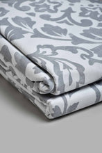 Load image into Gallery viewer, Redtag-Grey-Floral-Print-Reversible-3-Piece-Duvet-Cover-Set-(Double-Size)-Duvet-Covers-Home-Bedroom-
