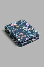 Load image into Gallery viewer, Redtag-Blue-Floral-Print-Print-Reversible-3-Piece-Duvet-Cover-Set-(King-Size)-Duvet-Covers-Home-Bedroom-
