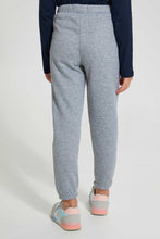 Load image into Gallery viewer, Redtag-Grey-Geometric-Jacquard-Track-Joggers-Girls-2 to 8 Years
