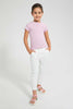 Redtag-Cream-Geometric-Jacquard-Track-Joggers-Girls-2 to 8 Years