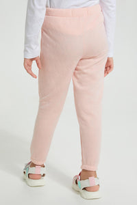 Redtag-Pink-Geometric-Jacquard-Track-Colour:Pink,-Filter:Girls-(2-to-8-Yrs),-Girls-Joggers,-New-In,-New-In-GIR,-Non-Sale,-S22A,-Section:Kidswear,-TBL-Girls-2 to 8 Years