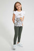 Redtag-Olive-Knit-Jegging-Jeggings-Girls-2 to 8 Years