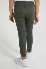 Load image into Gallery viewer, Redtag-Olive-Knit-Jegging-Jeggings-Girls-2 to 8 Years
