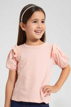 Load image into Gallery viewer, Pink Blouse With Frilled Sleeves
