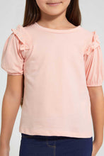 Load image into Gallery viewer, Pink Blouse With Frilled Sleeves
