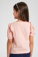 Load image into Gallery viewer, Pink Blouse With Frilled Sleeves
