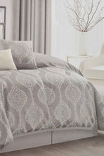 Load image into Gallery viewer, Redtag-Beige-Geometric-Jacquard-7-Piece-Comforter-Set-
(King-Size)-Comforters-Home-Bedroom-
