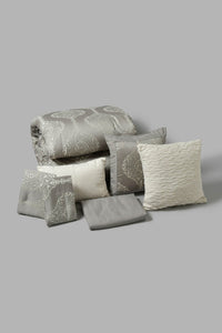 Redtag-Beige-Geometric-Jacquard-7-Piece-Comforter-Set-
(King-Size)-Comforters-Home-Bedroom-