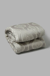 Redtag-Beige-Geometric-Jacquard-7-Piece-Comforter-Set-
(King-Size)-Comforters-Home-Bedroom-