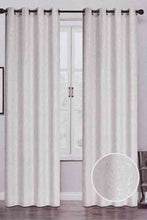 Load image into Gallery viewer, Redtag-Beige-2-Piece-Leaf-Jacquard-Curtain-Pair-Without-Lining-Curtains-Home-Bedroom-
