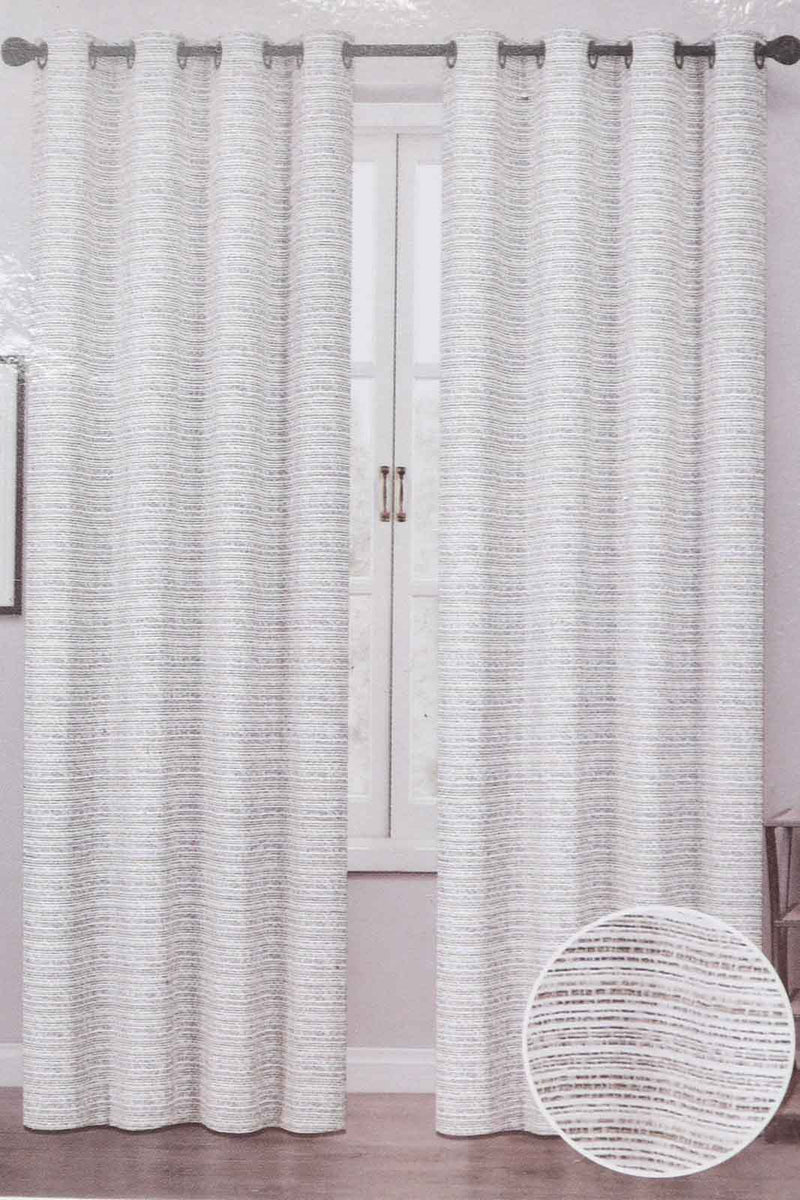 Redtag-Beige-2-Piece-Stripes-Jacquard-Curtain-Pair-Without-Lining-Curtains-Home-Bedroom-