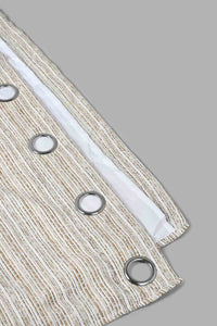 Redtag-Beige-2-Piece-Stripes-Jacquard-Curtain-Pair-Without-Lining-Curtains-Home-Bedroom-