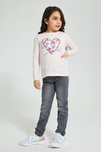 Load image into Gallery viewer, Redtag-Pink-Heart-Print-T-Shirt-Graphic-Prints-Girls-2 to 8 Years
