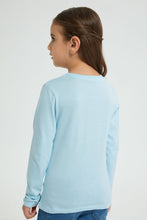 Load image into Gallery viewer, Redtag-Blue-Gramophone-T-Shirt-Graphic-Prints-Girls-2 to 8 Years
