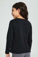 Load image into Gallery viewer, Redtag-Black-Slogan-T-Shirt-Graphic-Prints-Girls-2 to 8 Years
