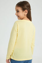 Load image into Gallery viewer, Redtag-Yellow-Girl-Print-T-Shirt-Graphic-Prints-Girls-2 to 8 Years
