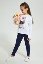 Load image into Gallery viewer, Navy Buttoned Jegging
