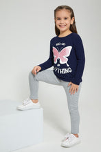 Load image into Gallery viewer, Redtag-Grey-Buttoned-Ponte-Jegging-Jeggings-Girls-2 to 8 Years
