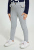 Redtag-Grey-Buttoned-Ponte-Jegging-Jeggings-Girls-2 to 8 Years