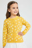 Redtag-Mustard-Floral-Print-Cardigan-Cardigans-Girls-2 to 8 Years